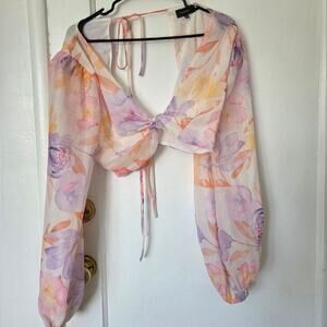 Majorelle Kyra Top in Watercolor Pastels Small